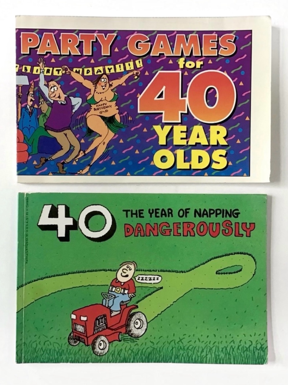 Party Games For 40 Year Olds & 40 The Year Of Napping Dangerously - 2 Vtg Books
